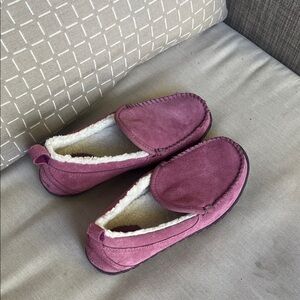L.L. Bean Mauve Suede Slippers